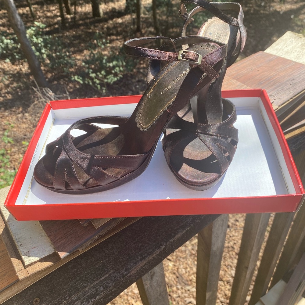 Xappeal Dark Brown Strappy Heels